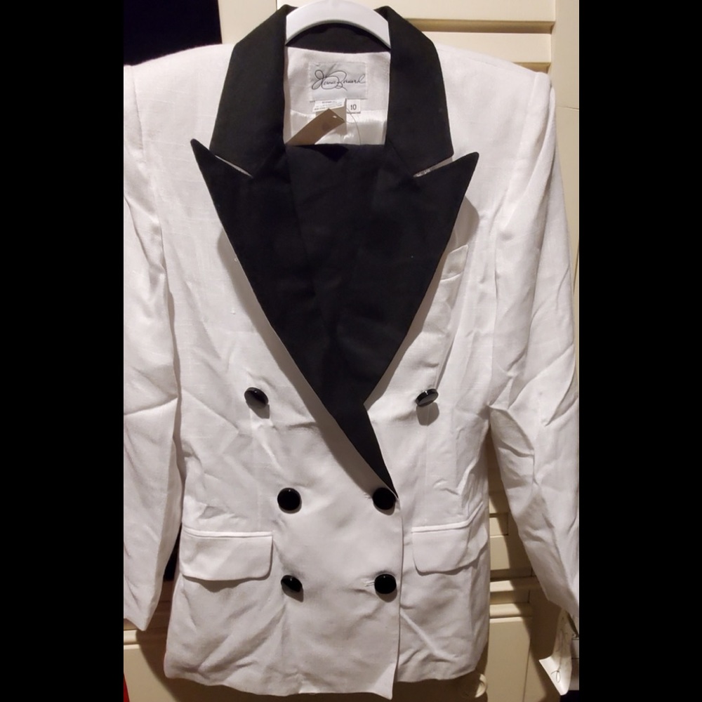 NWT Vintage Jerome Bernard black & white  pantsuit 10